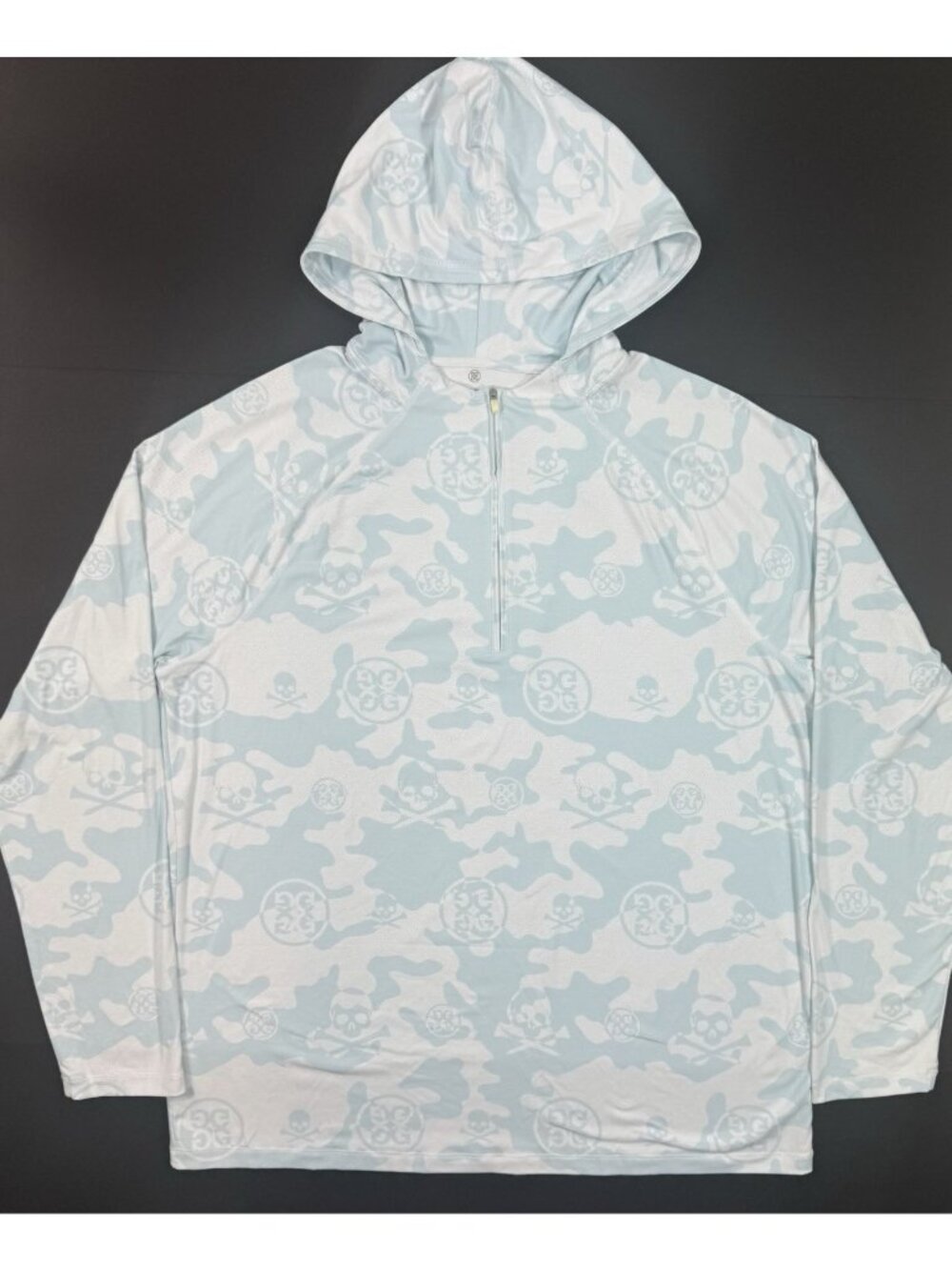 G/FORE Mens 1/4 Zip Golf Pullover Exploded Icon Camo Luxe Hoodie Sz XL Daybreak
